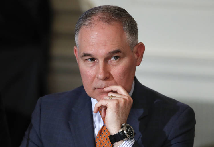 EPA Administrator Scott Pruitt attends a meeting with state and local officials about infrastructure. (Carolyn Kaster/AP)