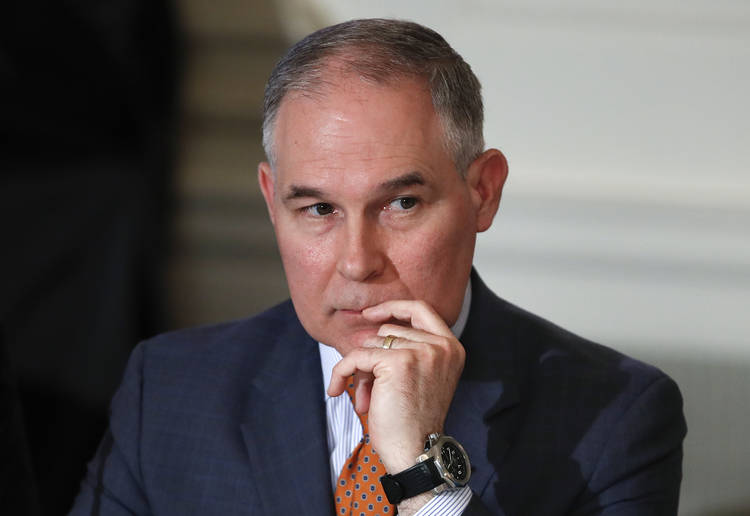 EPA Administrator Scott Pruitt attends a meeting with state and local officials about infrastructure. (Carolyn Kaster/AP)