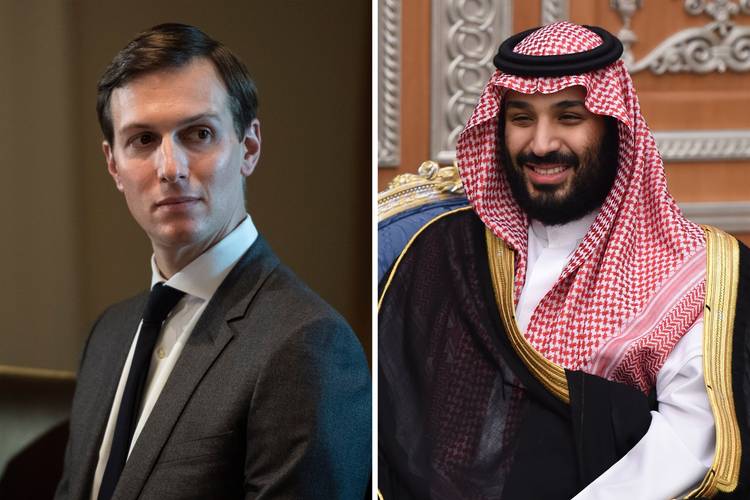 Senior adviser Jared Kushner and Saudi Crown Prince Mohammed bin Salman have frequently consulted each other in recent months. (Jabin Botsford/The Washington Post; Fayez Nureldine/AFP/Getty Images)