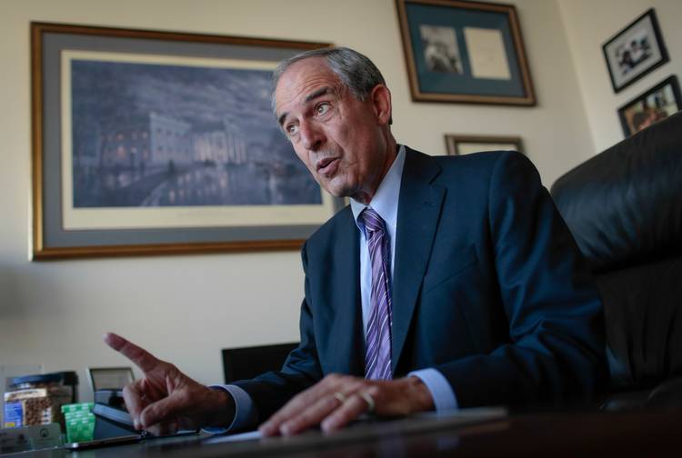 Lanny Davis in his office. (Dayna Smith for The Washington Post)
