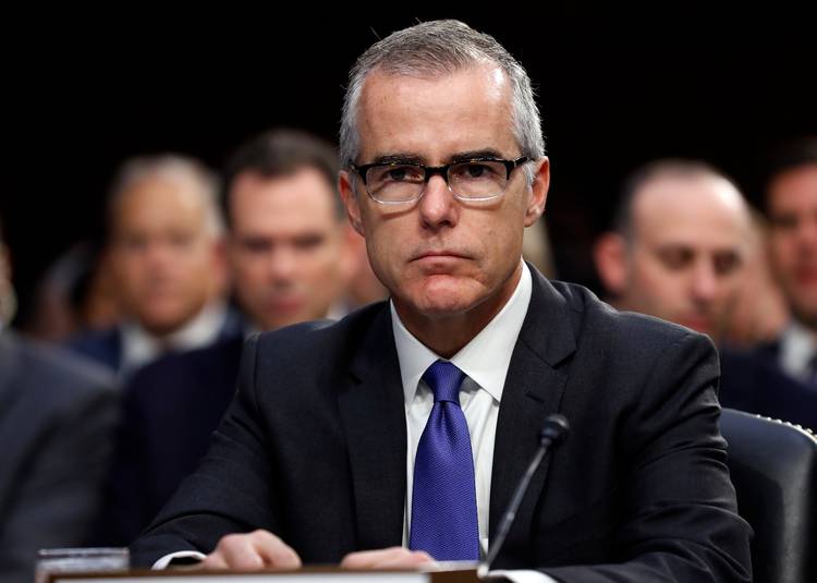 Former FBI deputy director Andrew McCabe appears before Congress. (Alex Brandon/AP)