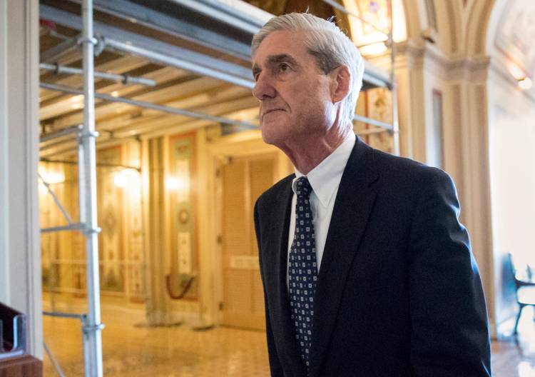 Robert Mueller departs after a meeting on Capitol Hill. (J. Scott Applewhite/AP, File)