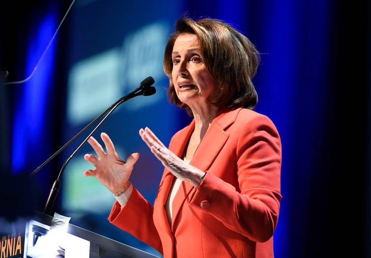 House Minority Leader Nancy Pelosi speaks at the 2018 California Democrats State Convention last month. (Denis Poroy/AP)