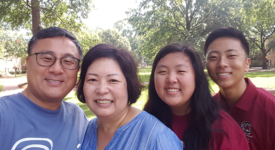 D.J. Lee and his family