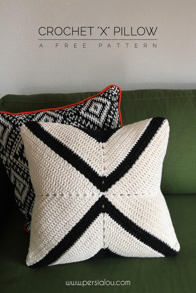 modern x crochet pillow pattern