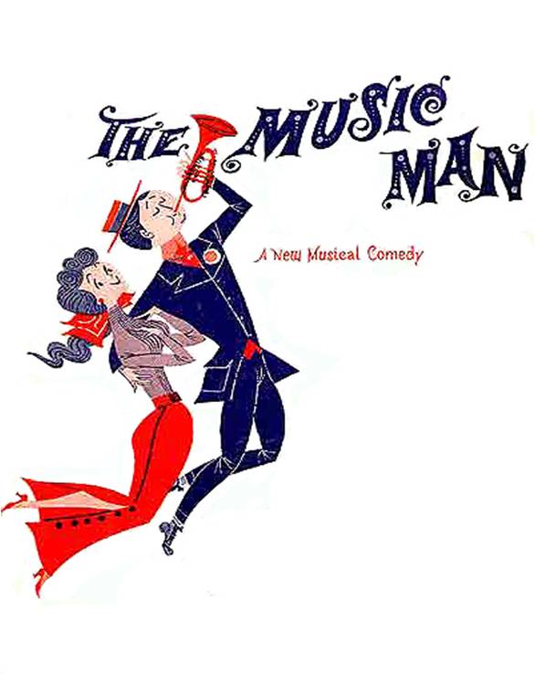 Image result for the music man opens on broadway in 1957
