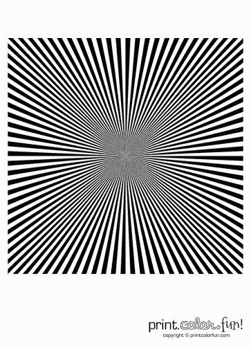 Optical illusions: Converging stripes