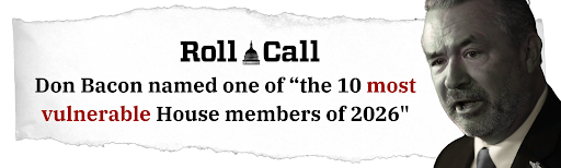 Roll Call: Don Bacon named one of the 10 most vulnerable House members in 2026