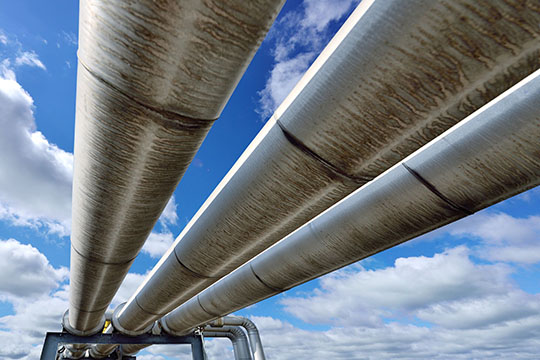 Three pipelines reflecting the blue sky (Image credit: zorazhuang / Getty Images) 