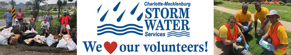 Storm Water Services Logo with photos of volunteers