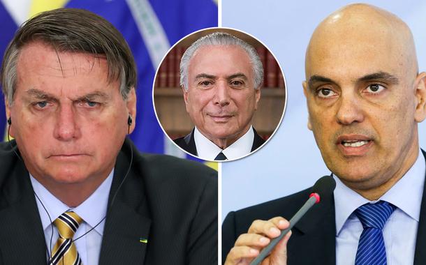 Por intermédio de Temer, Bolsonaro telefona para Alexandre de Moraes