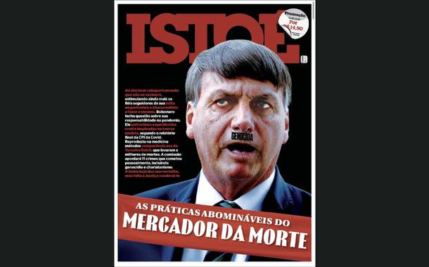 Capa da IstoÉ retrata Bolsonaro como nazista e 'mercador da morte'