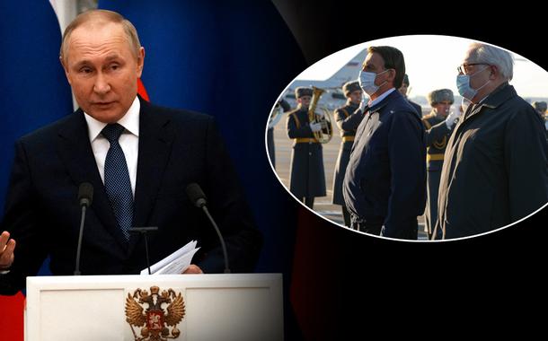 Resultado de teste de Covid definirá formato de encontro entre Putin e Bolsonaro