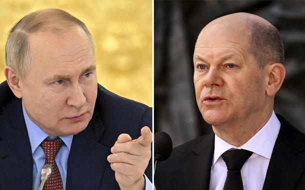 Putin diz a Scholz que UE pode pagar gás russo em euros