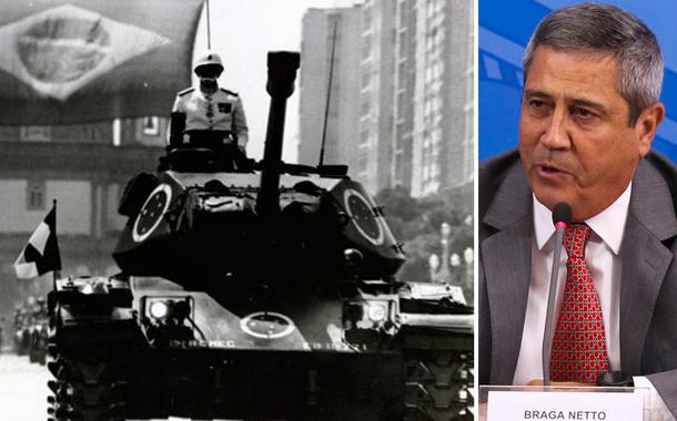 Vice de Bolsonaro, Braga Netto exalta golpe e ditadura militar de 1964