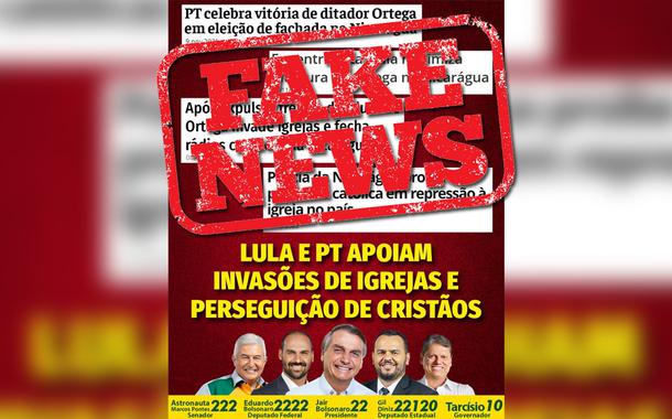 Eduardo Bolsonaro faz terrorismo eleitoral e divulga fake news de que Lula quer invadir igrejas