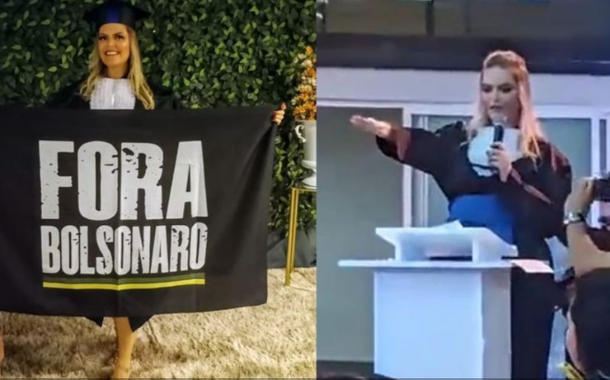 Publicitária viraliza com “Fora Bolsonaro” durante juramento da formatura em Curitiba (vídeo)