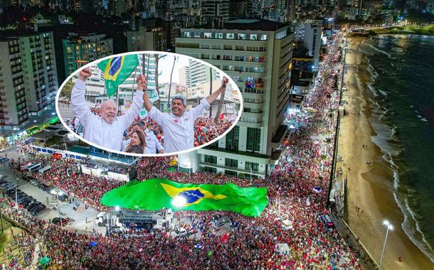 Lula faz ato gigantesco em Salvador e promete igualdade de salário entre homens e mulheres (vídeos)