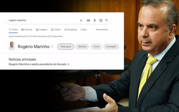 Google corrige notícia de que Rogério Marinho foi eleito presidente do Senado e atribui erro a algorítmos