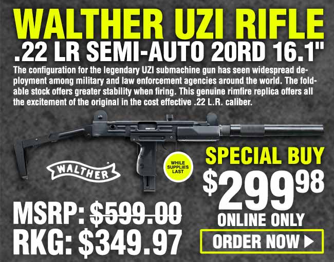 Walther UZI Rifle .22 LR Semi-Automatic 20rd 16.1in 5790300
