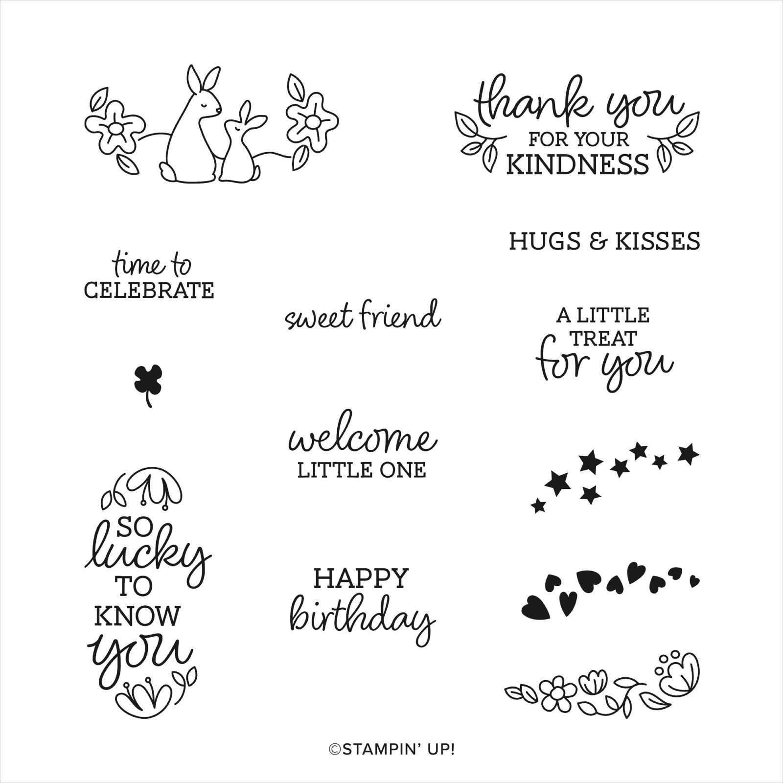 OVAL OCCASIONS CLING STAMP SET