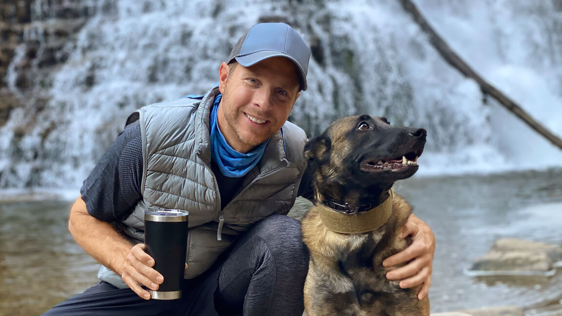 Jamie Siminoff with his dog Biscuit Jamie Siminoff with his dog Biscuit