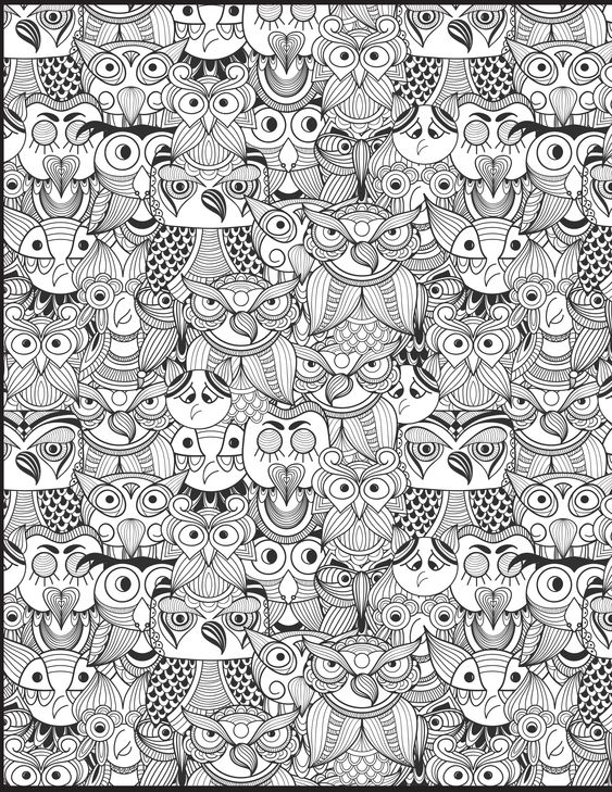 The owl doodle from Doodle Coloring Book Vol. 2 is one of my favs.