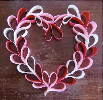 Image result for Paper Strip Hearts and Heart Wreaths