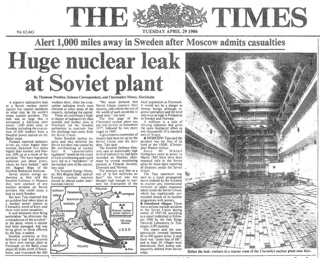 Image result for chernobyl nuclear accident in 1986