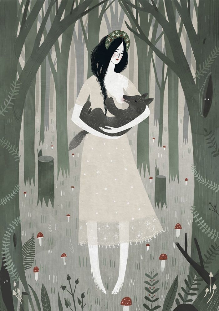 Image result for London-based illustrator Alexandra Dvornikova