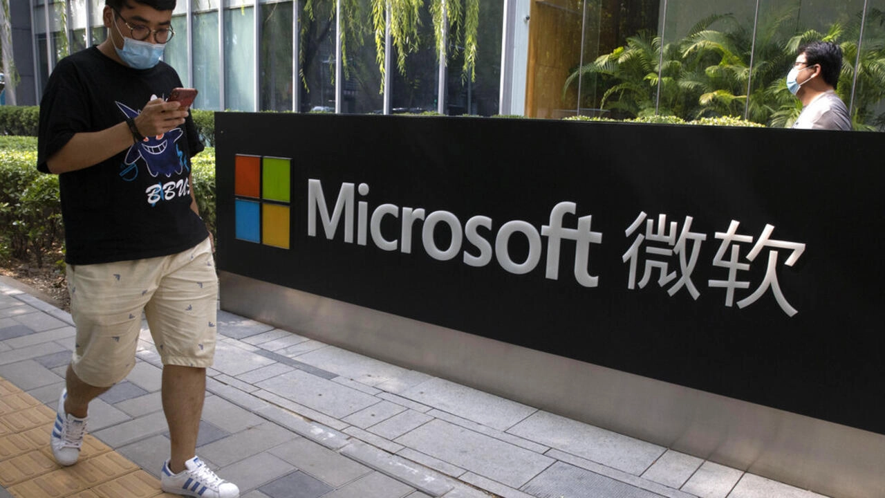 Trụ sở của Microsoft tại Bắc Kinh, Trung Quốc. Hình chụp ngày 07/08/2020.