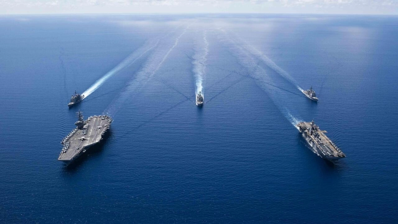 Tàu sân bay Mỹ USS Ronald Reagan, trong một lần hoạt động tại Biển Đông ngày 06/10/2019. Ảnh do Hải Quân Mỹ US Navy cung cấp.