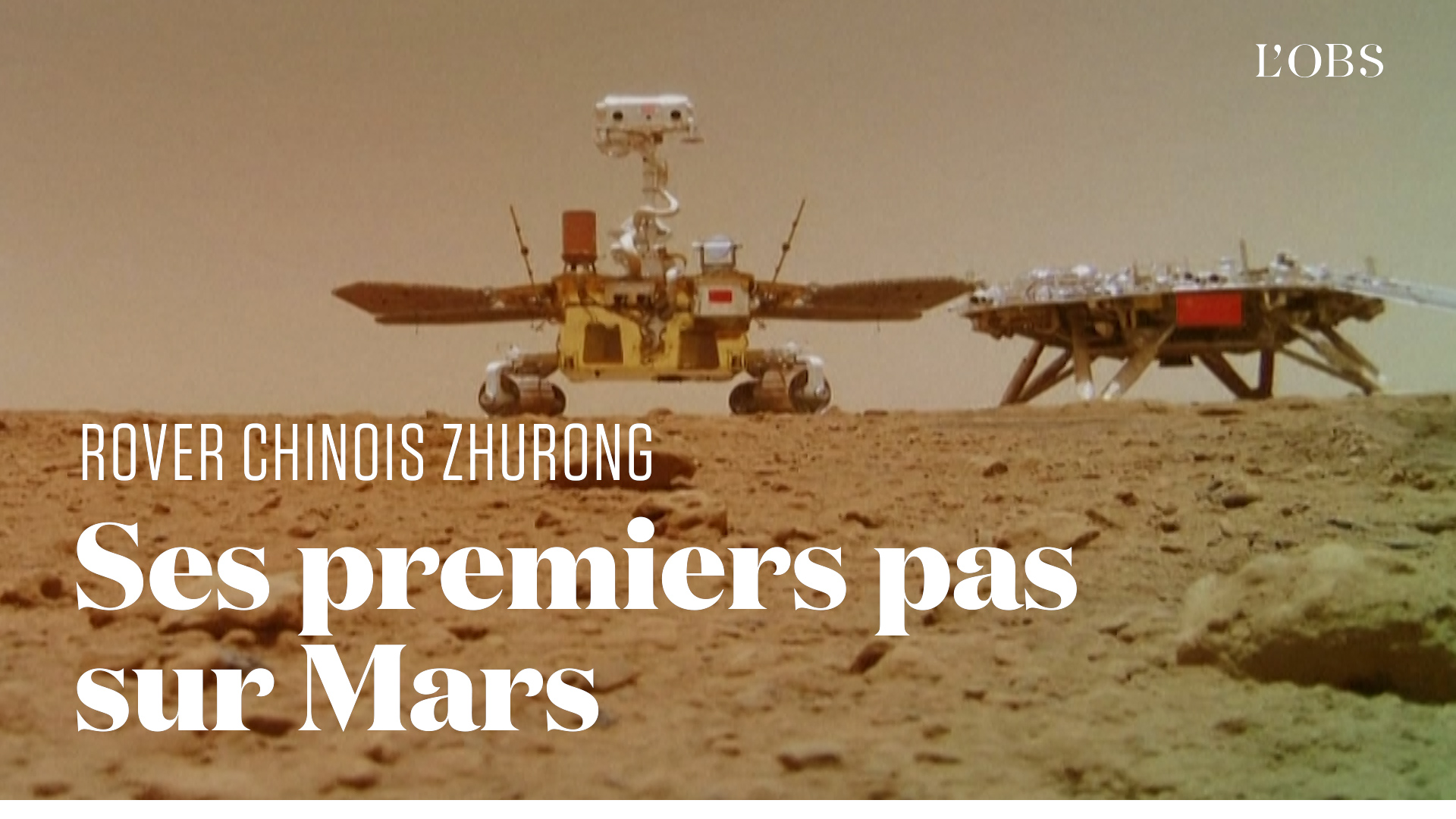 Les images du rover chinois explorant la planète Mars dévoilées