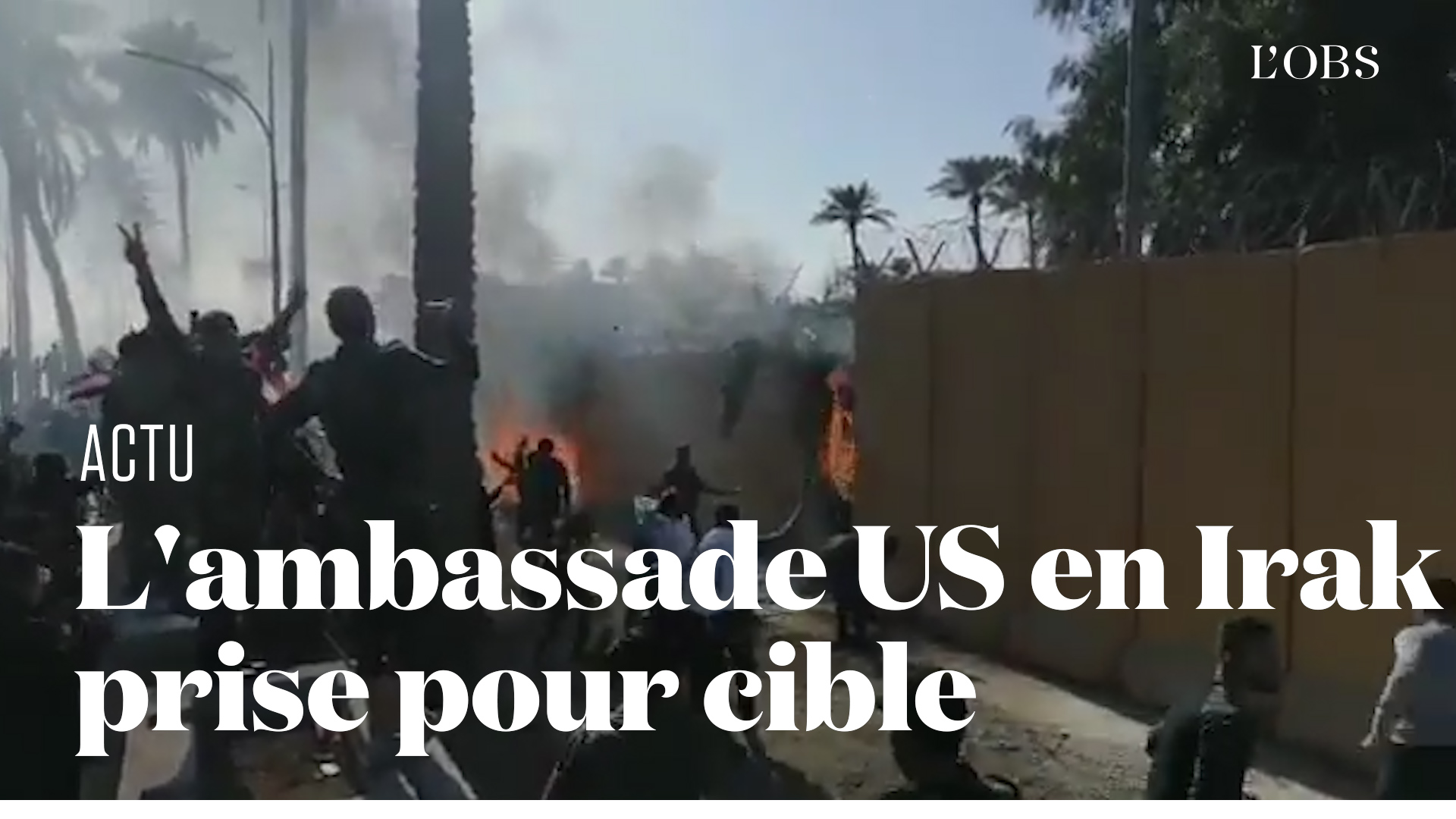 L’ambassade américaine en Irak prise pour cible par des manifestants