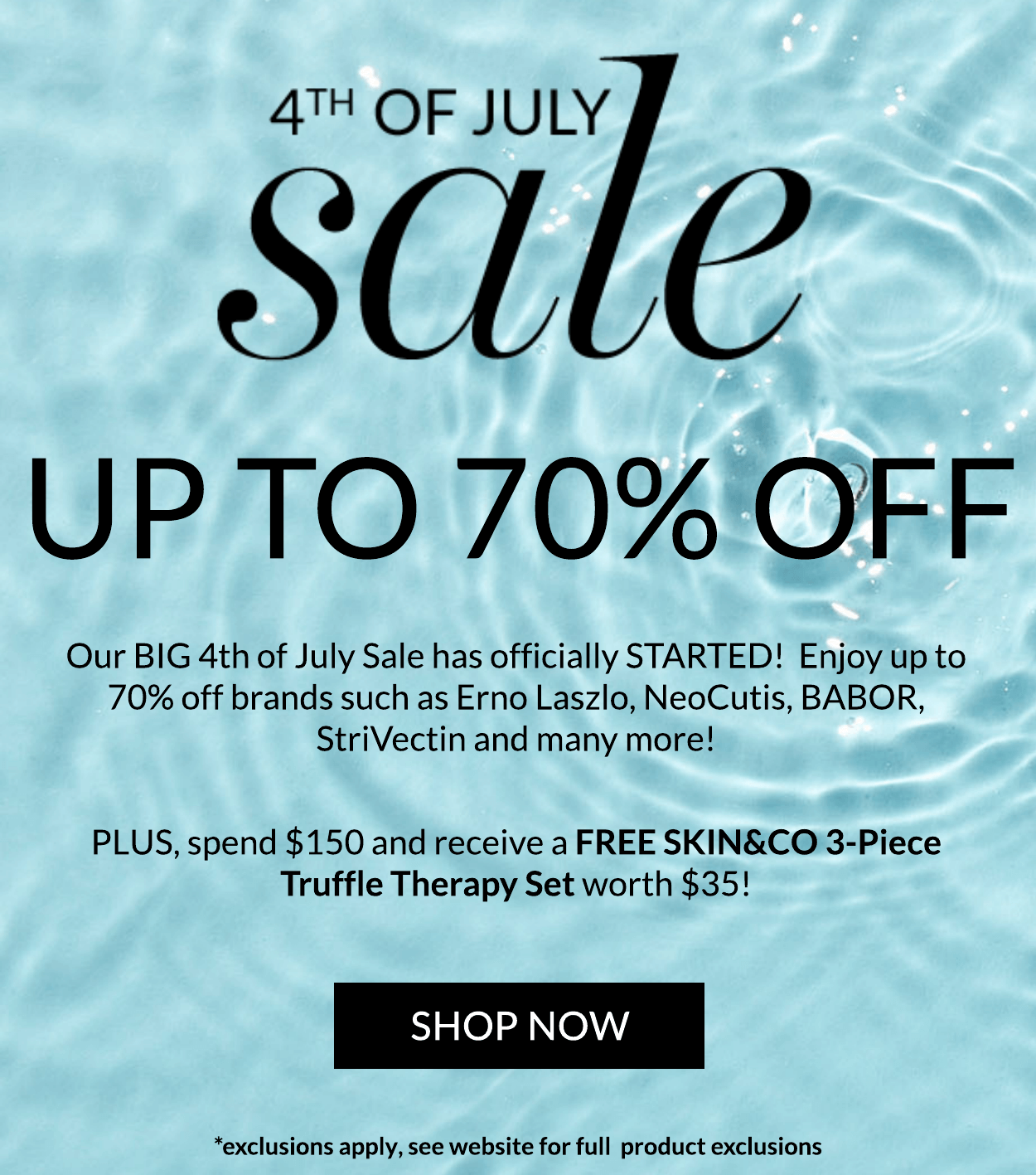 JULY 4TH SALE - UP TO 70% OFF