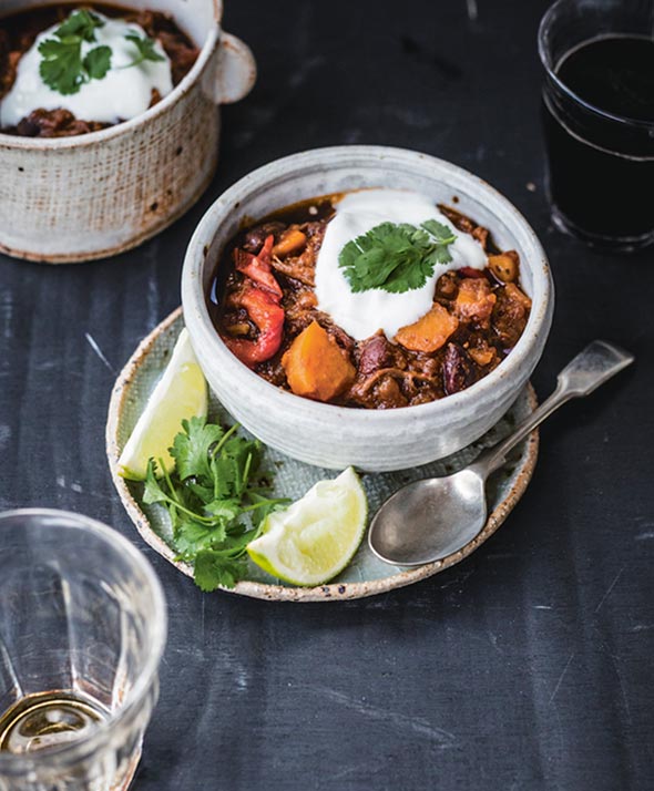 Shredded Beef Chili With Sweet Potatoes