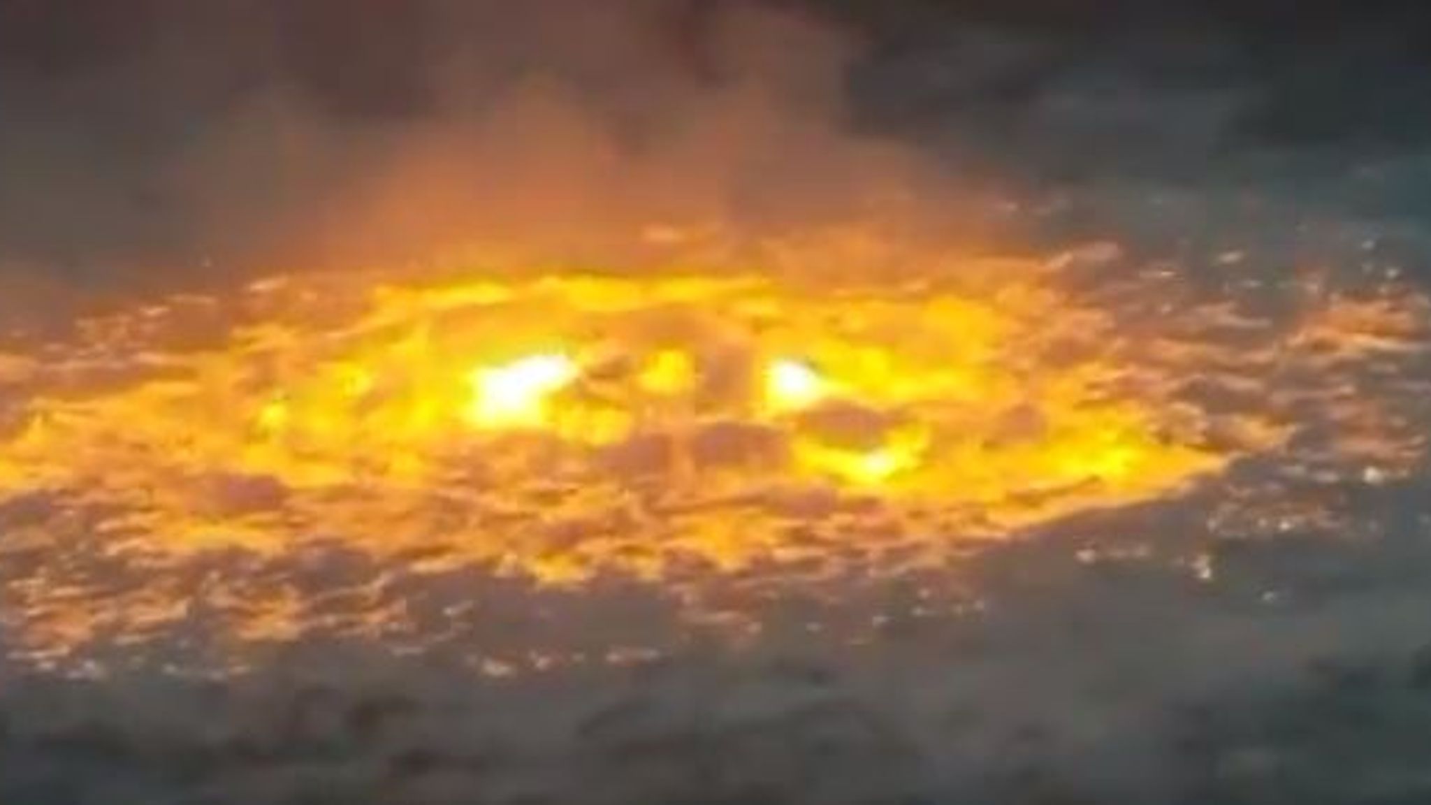 Gulf of Mexico water on fire