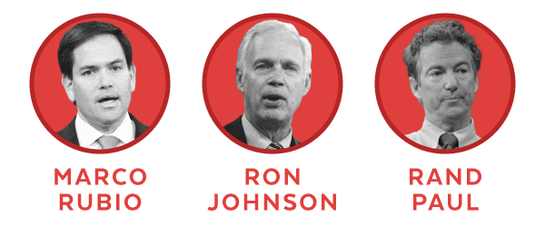 Marco Rubio, Ron Johnson, Rand Paul