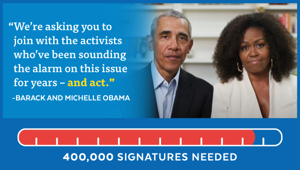 Barack and Michelle Obama: 'We're asking you to join with the activists who've been sounding the alarm on this issue for years -- and act.'
