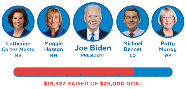 Catherine Cortez Masto, Maggie Hassan, Joe Biden, Michael Bennet, and Patty Murray.