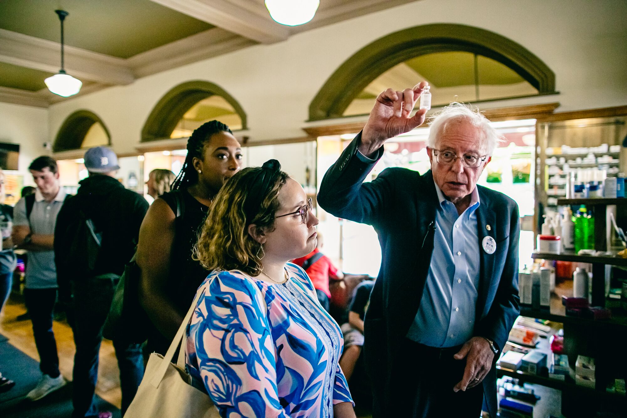 Inside the pharmacy Bernie visited in Canada today, where drugs cost one-tenth the price of what they cost in the United States.
