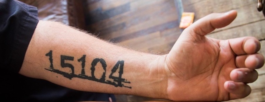 John Fetterman's left arm with 15104 zip code.