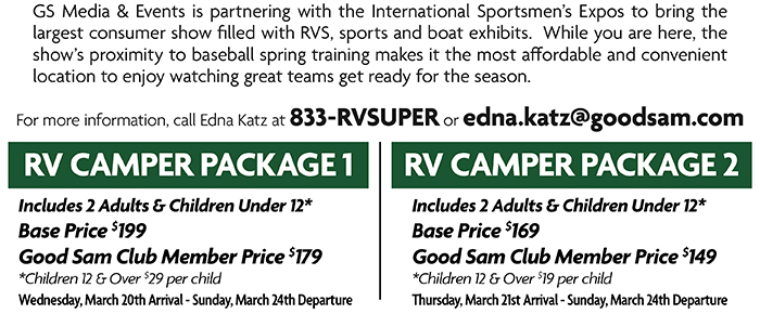 RV Camper Packages Available