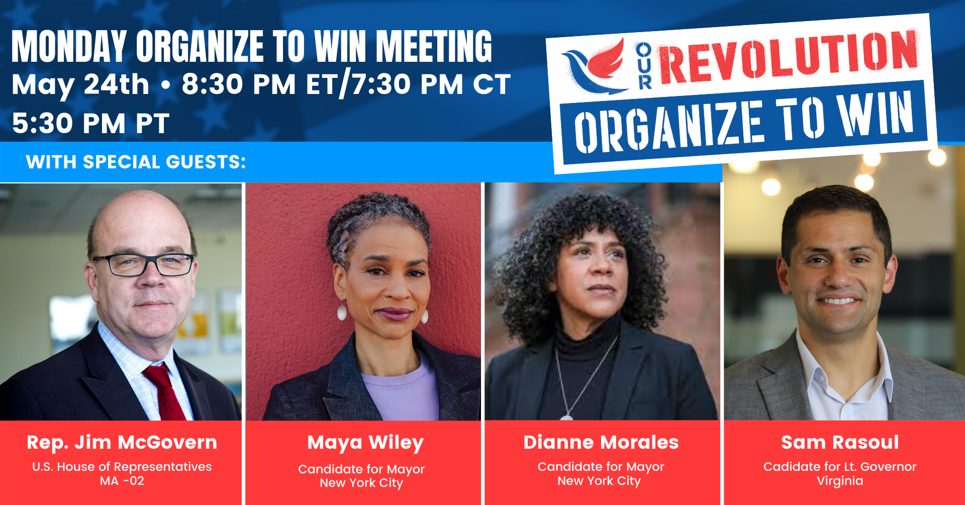 Our Revolution National Organize to Win Call @ Online