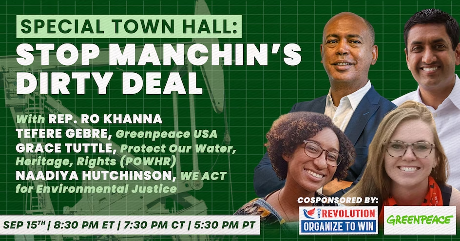 Town Hall:  Stop Manchin! @ Sign up