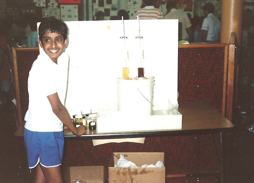 A young Ro at his school science fair