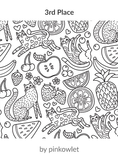 3rd place in the Food Frenzy Lake Coloring Book design challenge: pinkowlet