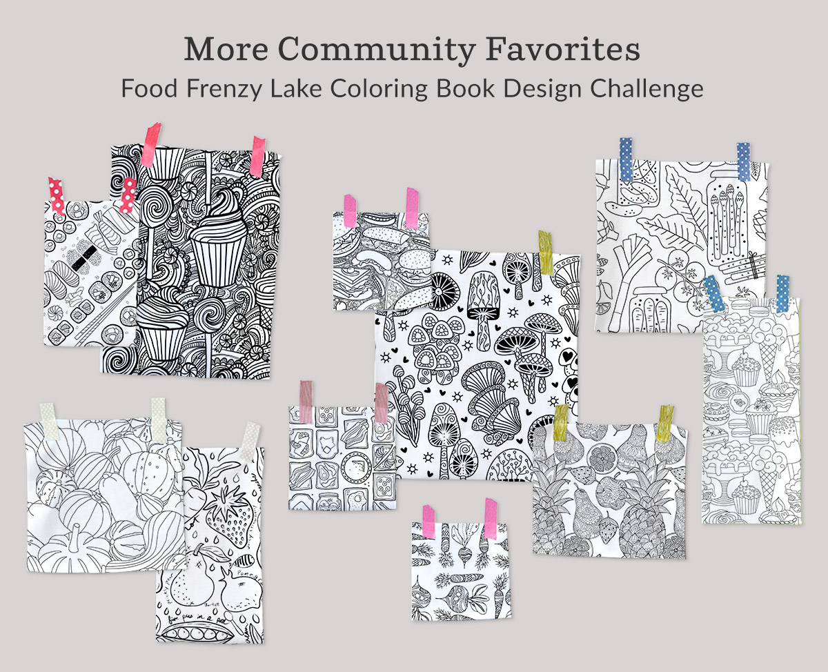 More Community Favorites: Food Frenzy Lake Coloring Book Design Challenge