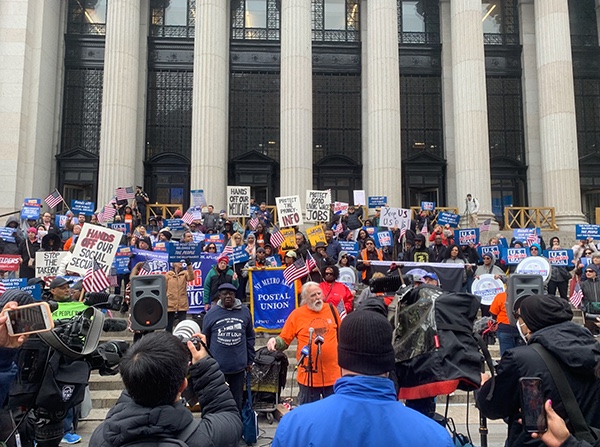 Photo from the USPS protests