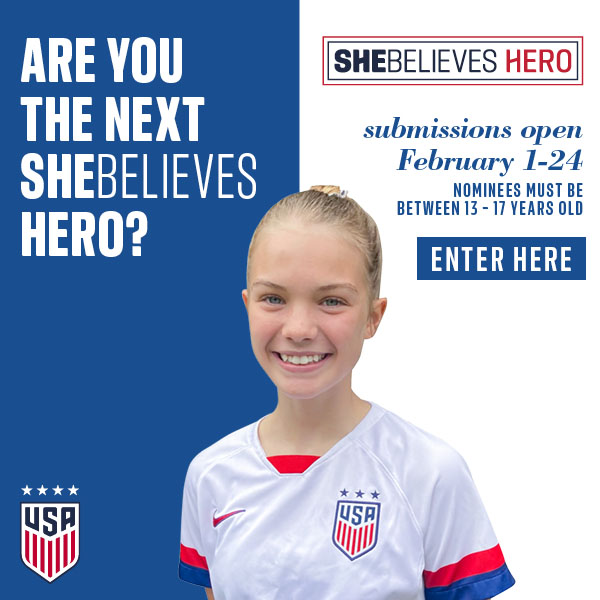 Now Accepting: SheBelieves Hero Nominations!